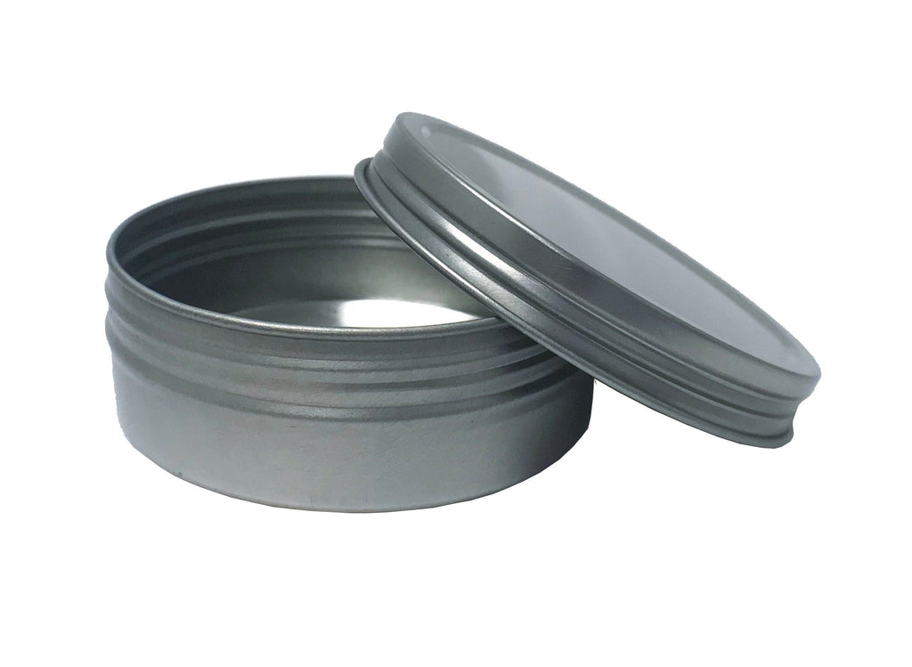 2oz Round Steel Tin Container - Screw Top