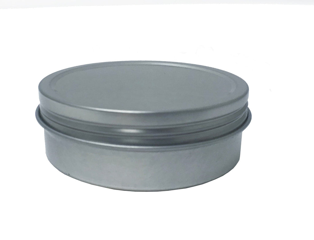 2oz Round Steel Tin Container - Screw Top