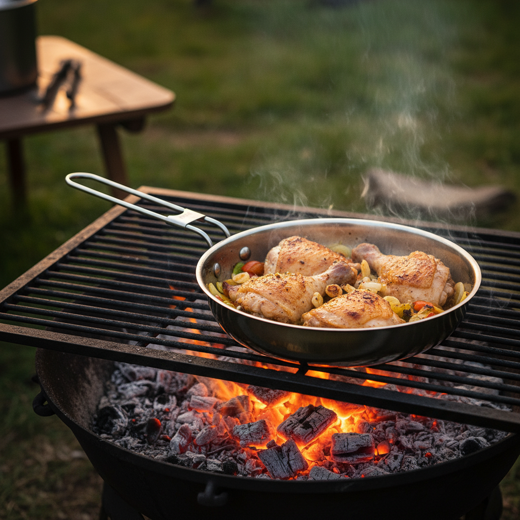8 inch Stainless Steel Skillet w/ Lid
