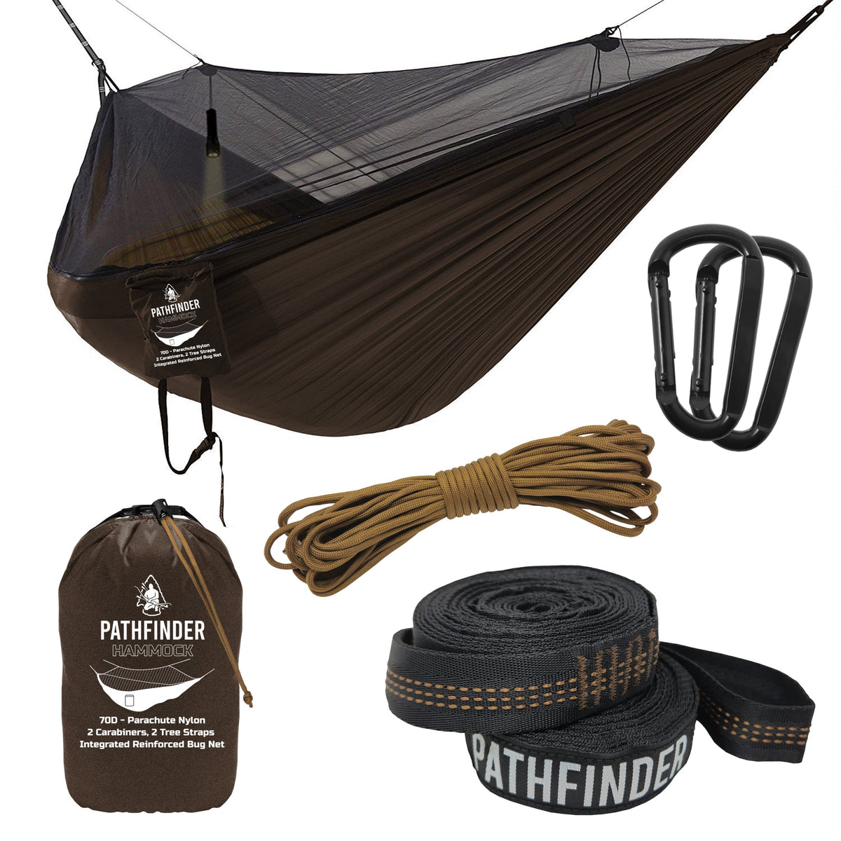 Pathfinder Nylon Tarp & Hammock COMBO - Earth Brown