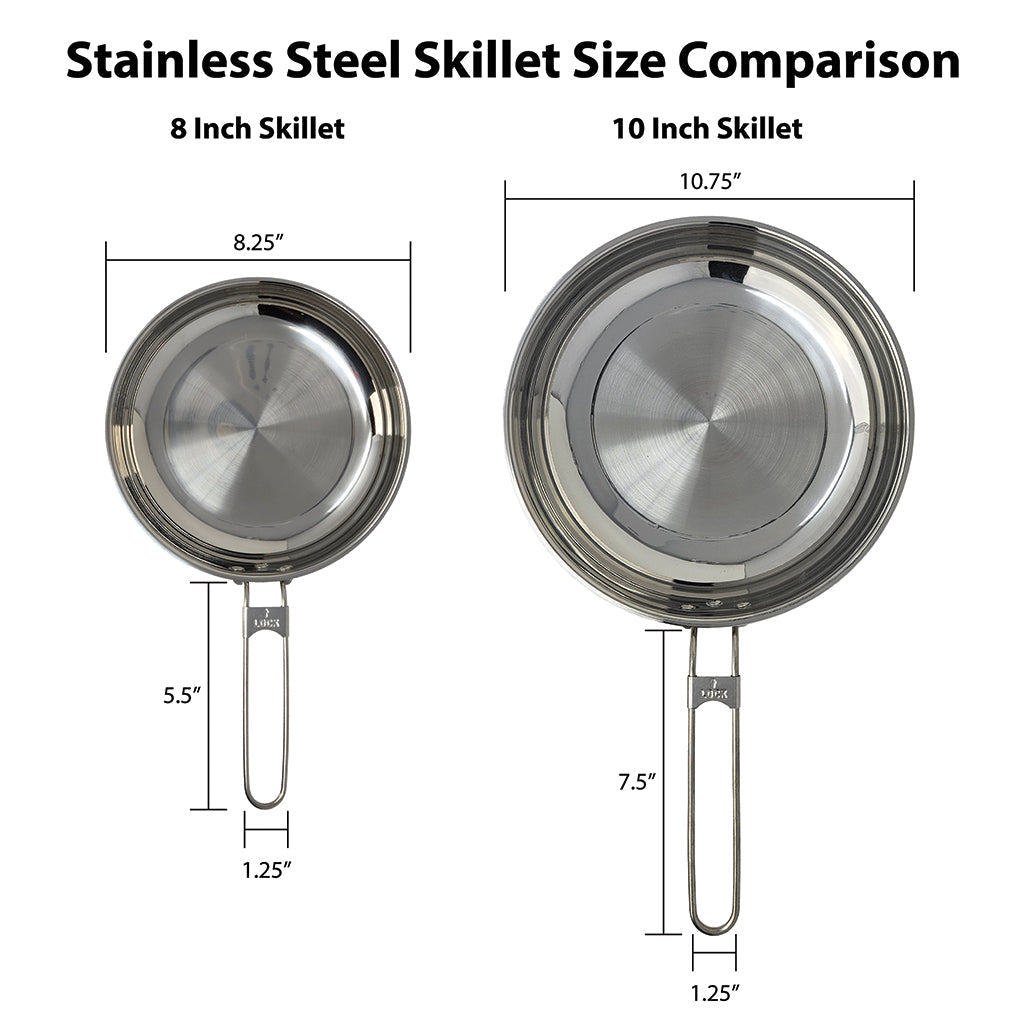 8 inch Stainless Steel Skillet w/ Lid